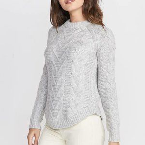Marine Layer Dani Cableknit Wool Alpaca Crewneck Sweater